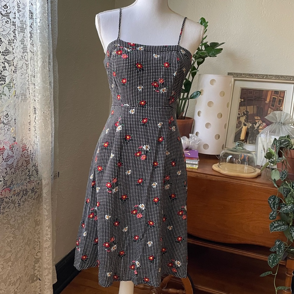 Le Lis Black and White Floral Dress